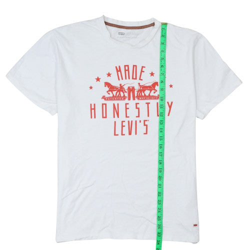 Levi's Men's White XL Classic Graphic Logo Cotton T-Shirt