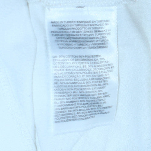 The North Face Men's White Large Graphic T-Shirt Cotton Blend