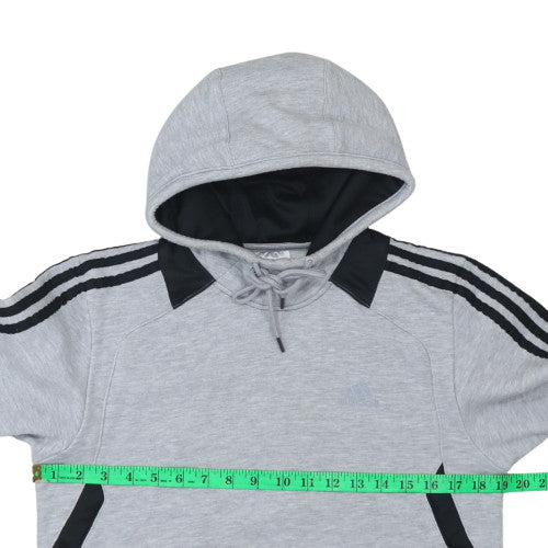 Adidas Men’s Grey Pullover Hoodie Size M Sports Fleece Sweatshirt