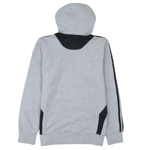 Adidas Men’s Grey Pullover Hoodie Size M Sports Fleece Sweatshirt