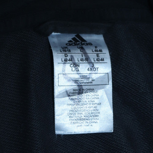 Adidas Womens Black Full Zip Hoodie L 16-18 Hooded Sweatshirt