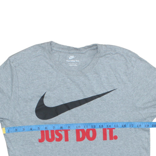 Nike Men's Grey Crew Neck Graphic Print T-Shirt M