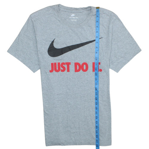 Nike Men's Grey Crew Neck Graphic Print T-Shirt M