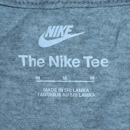 Nike Men's Grey Crew Neck Graphic Print T-Shirt M