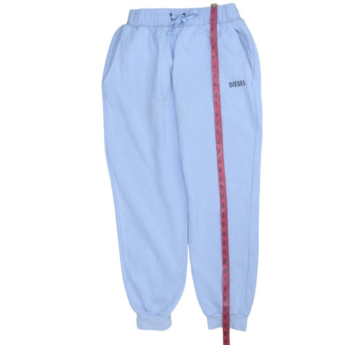 Diesel Women’s Blue Jogger Fleece Sweatpants Size M Elastic Waist