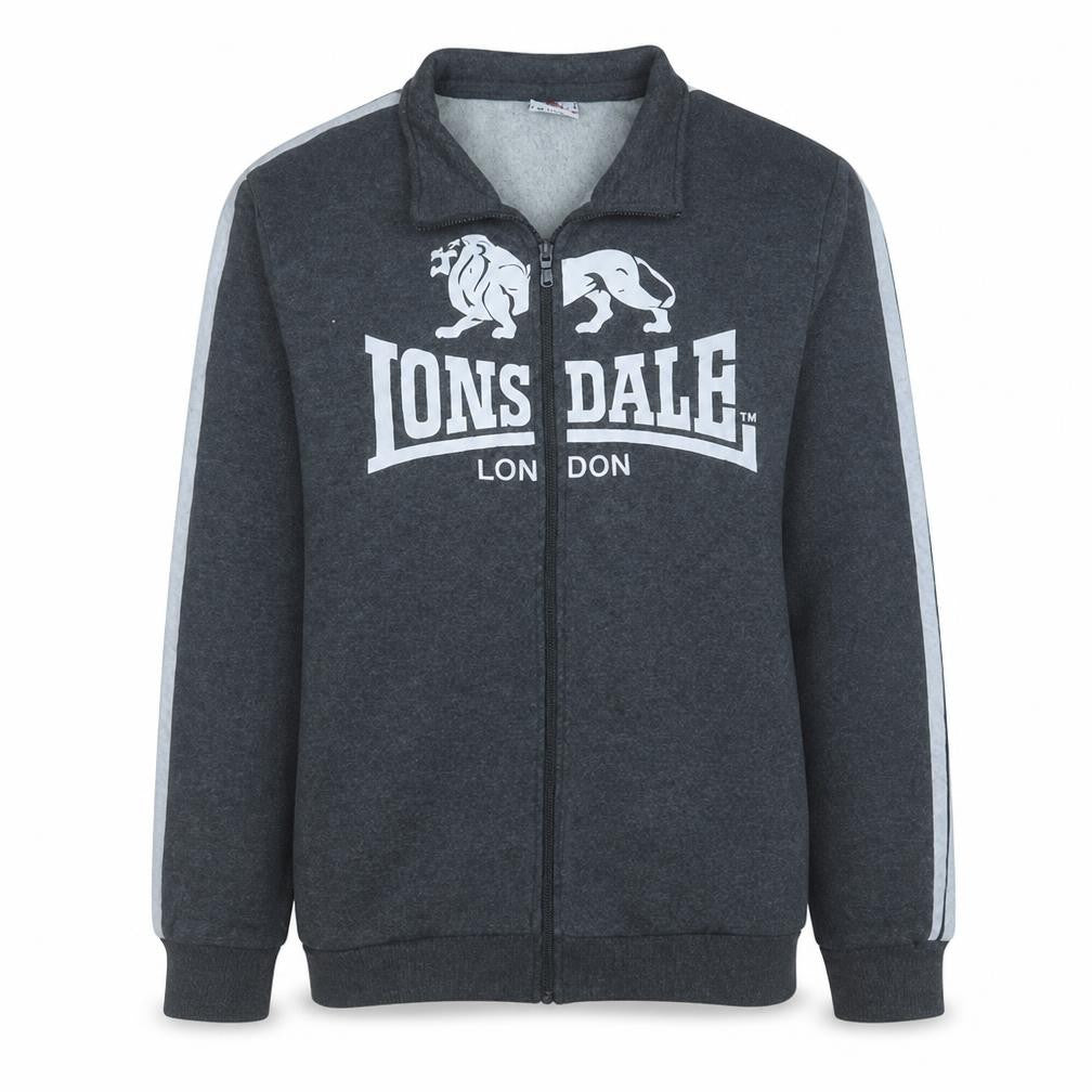 Lonsdale Mens Grey Full Zip Sports Sweatshirt M