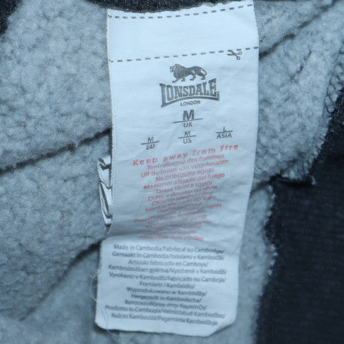 Lonsdale Mens Grey Full Zip Sports Sweatshirt M
