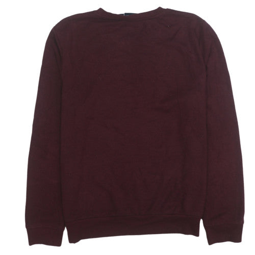 Harry Potter Womens Burgundy Sweatshirt M Crew Neck Hogwarts Owl Print