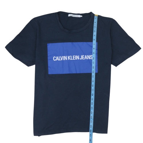Calvin Klein Jeans Men's Blue XL Logo Graphic Cotton T-Shirt