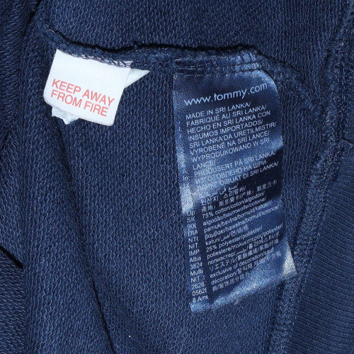 Tommy Hilfiger Men's Blue Logo Tape Crew Neck Sweatshirt M