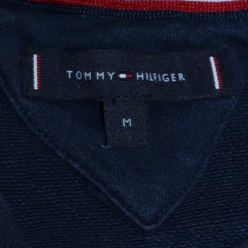 Tommy Hilfiger Men's Blue Logo Tape Crew Neck Sweatshirt M