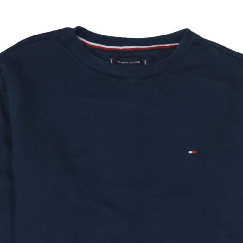 Tommy Hilfiger Men's Blue Logo Tape Crew Neck Sweatshirt M