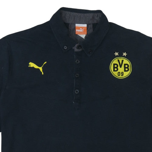 Puma Men’s Black 2XL Collared BVB Logo Polo Shirt