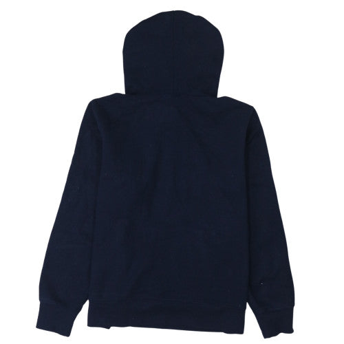 GAP Women Navy Blue Pullover Hoodie Large Cotton Blend Logo Design