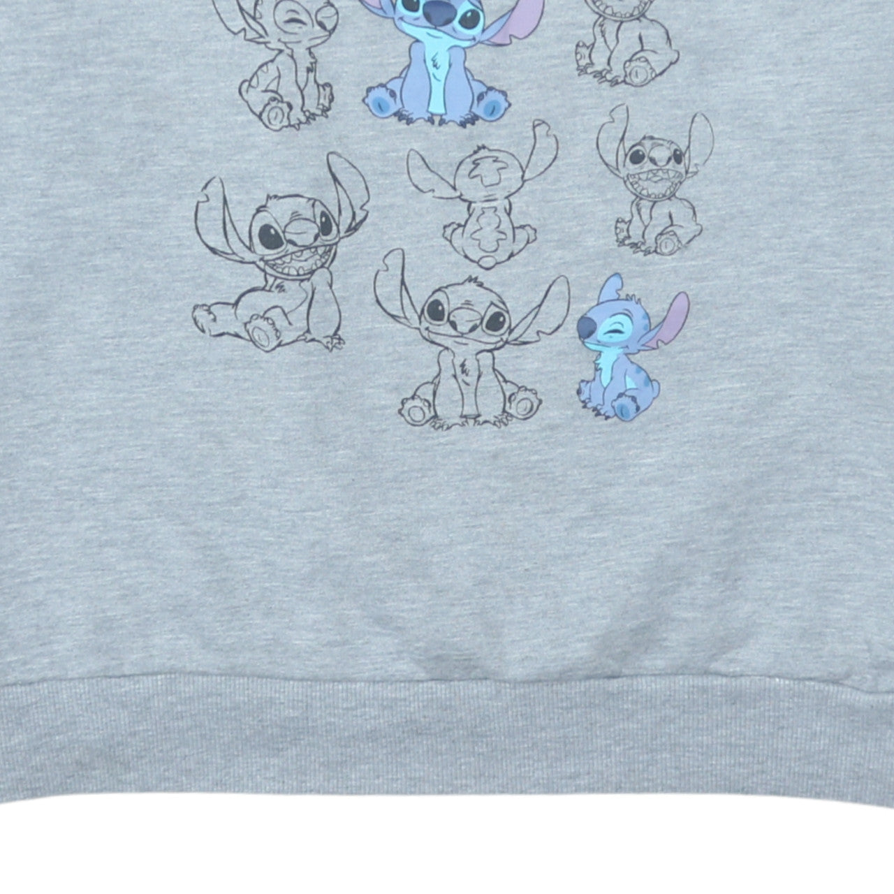 Disney Primark Women Grey Lilo & Stitch Pullover Sweatshirt Size M 12/14
