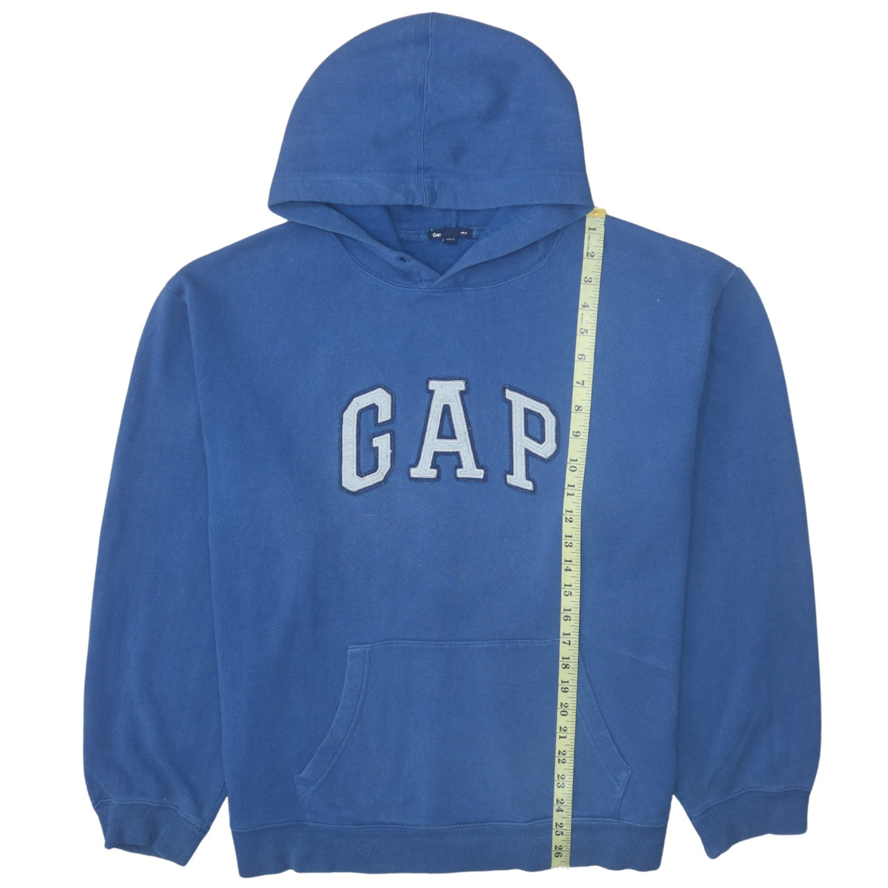 GAP Men's Blue Pullover Hoodie L Logo Fleece Sweatshirt