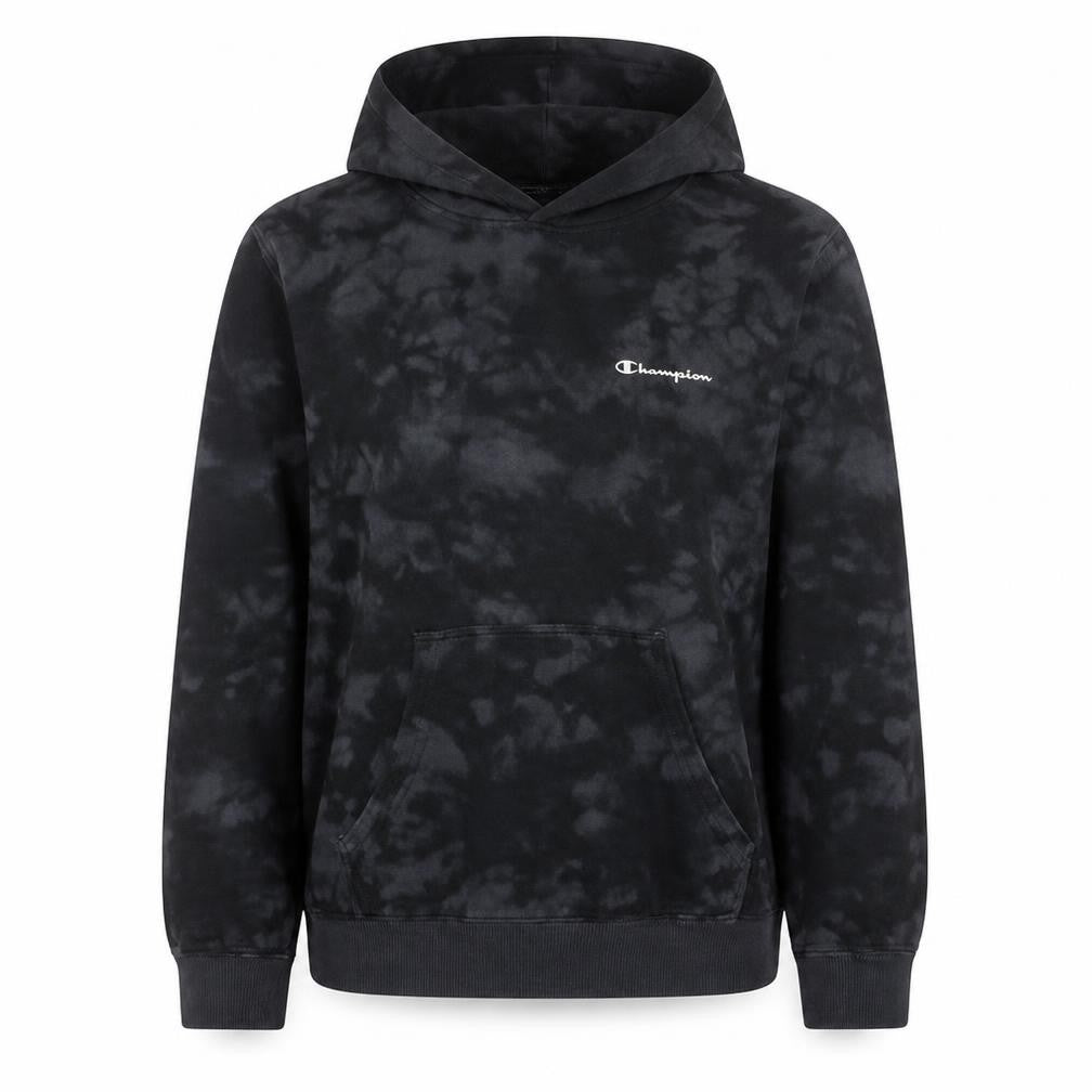 Champion Women Black Tie Dye Pullover Hoodie Large Cotton Blend