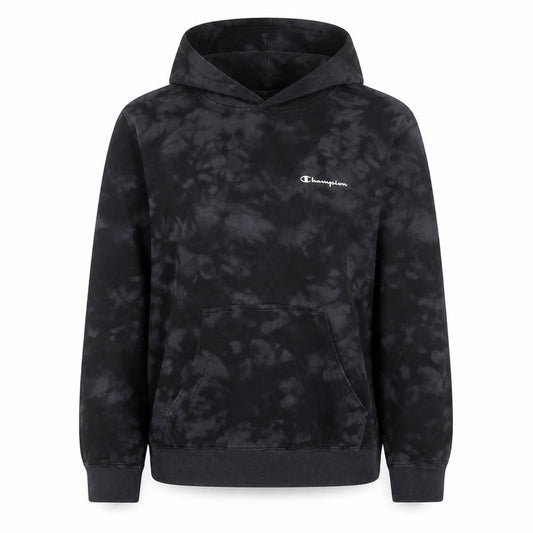 Champion Women Black Tie Dye Pullover Hoodie Large Cotton Blend
