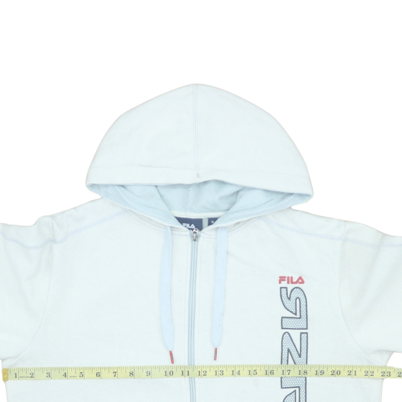 Fila Men's White Full Zip Hoodie M Sportswear Cotton Blend