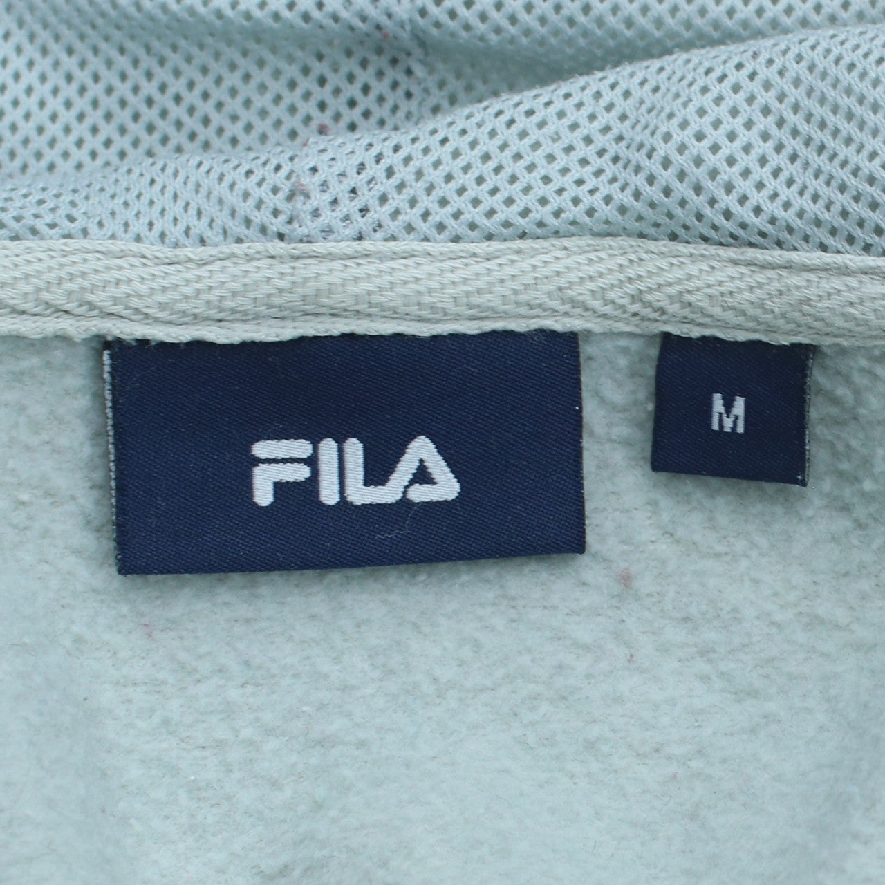 Fila Men's White Full Zip Hoodie M Sportswear Cotton Blend