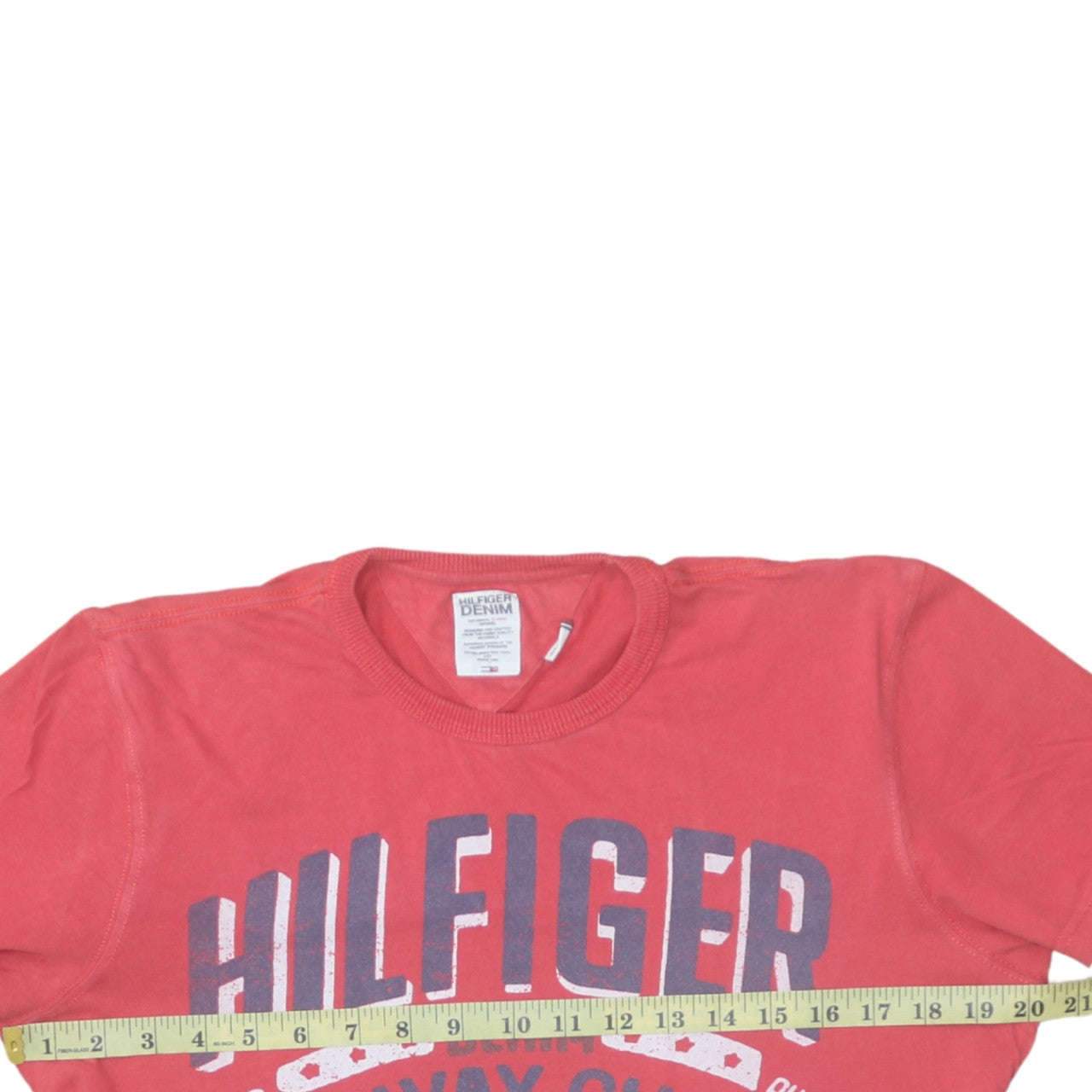 Tommy Hilfiger Denim Men's Red Graphic T-Shirt Size M Crew Neck