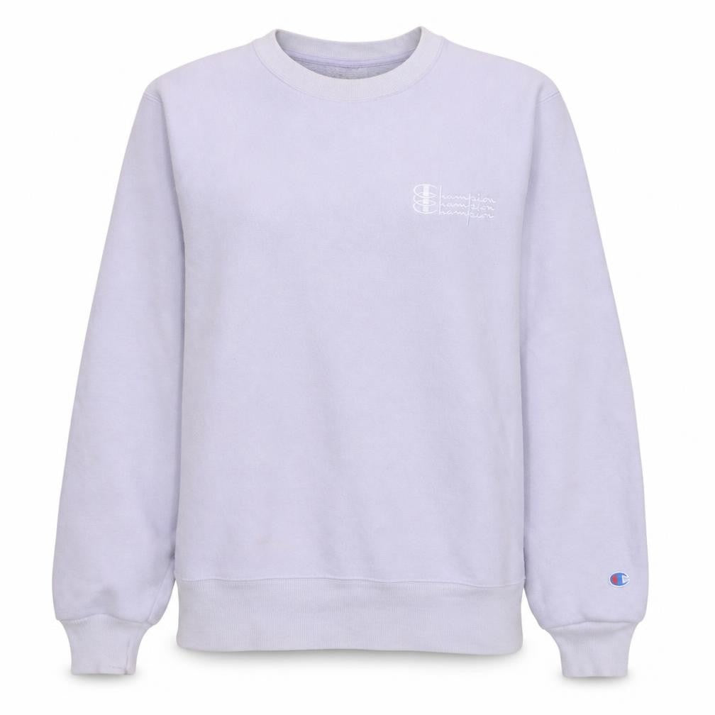 Champion Women’s Lilac Reverse Weave Sweatshirt Medium Cotton Blend