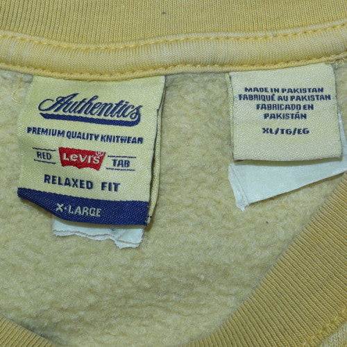 Levi's Men's Yellow Relaxed Fit Crew Neck Sweatshirt XL