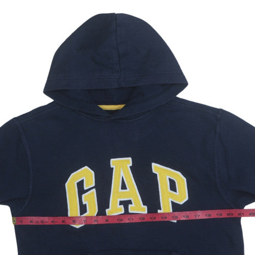 GAP Boys Blue XL Pullover Fleece Hoodie with Yellow Logo