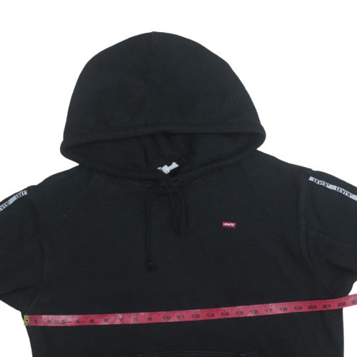 Levi's Men's Black XS Pullover Hoodie with Logo Tape Trim