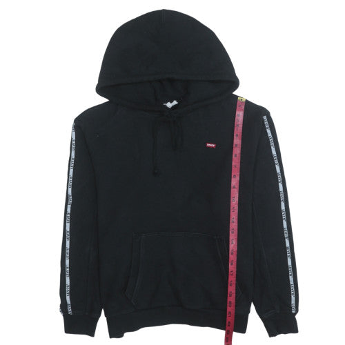 Levi's Men's Black XS Pullover Hoodie with Logo Tape Trim