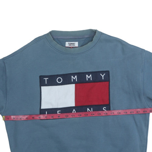 Tommy Jeans Men's Blue Logo Crew Neck Sweatshirt Size M