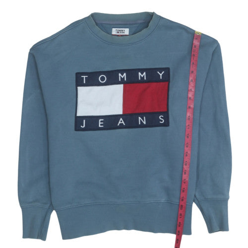 Tommy Jeans Men's Blue Logo Crew Neck Sweatshirt Size M