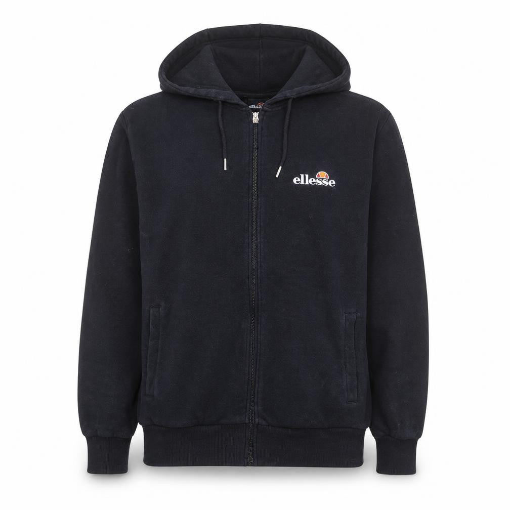 Ellesse Womens Black Full Zip Hoodie UK 8 Cotton Blend Casual
