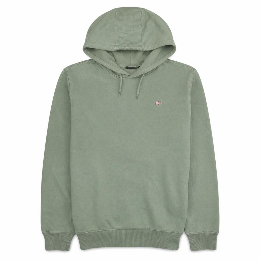 Napapijri Men’s Green Pullover Hoodie Fleece Lined M Excellent