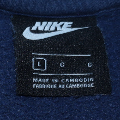 Nike Men's Blue Crew Neck Pullover Sweatshirt L Sports Fleece