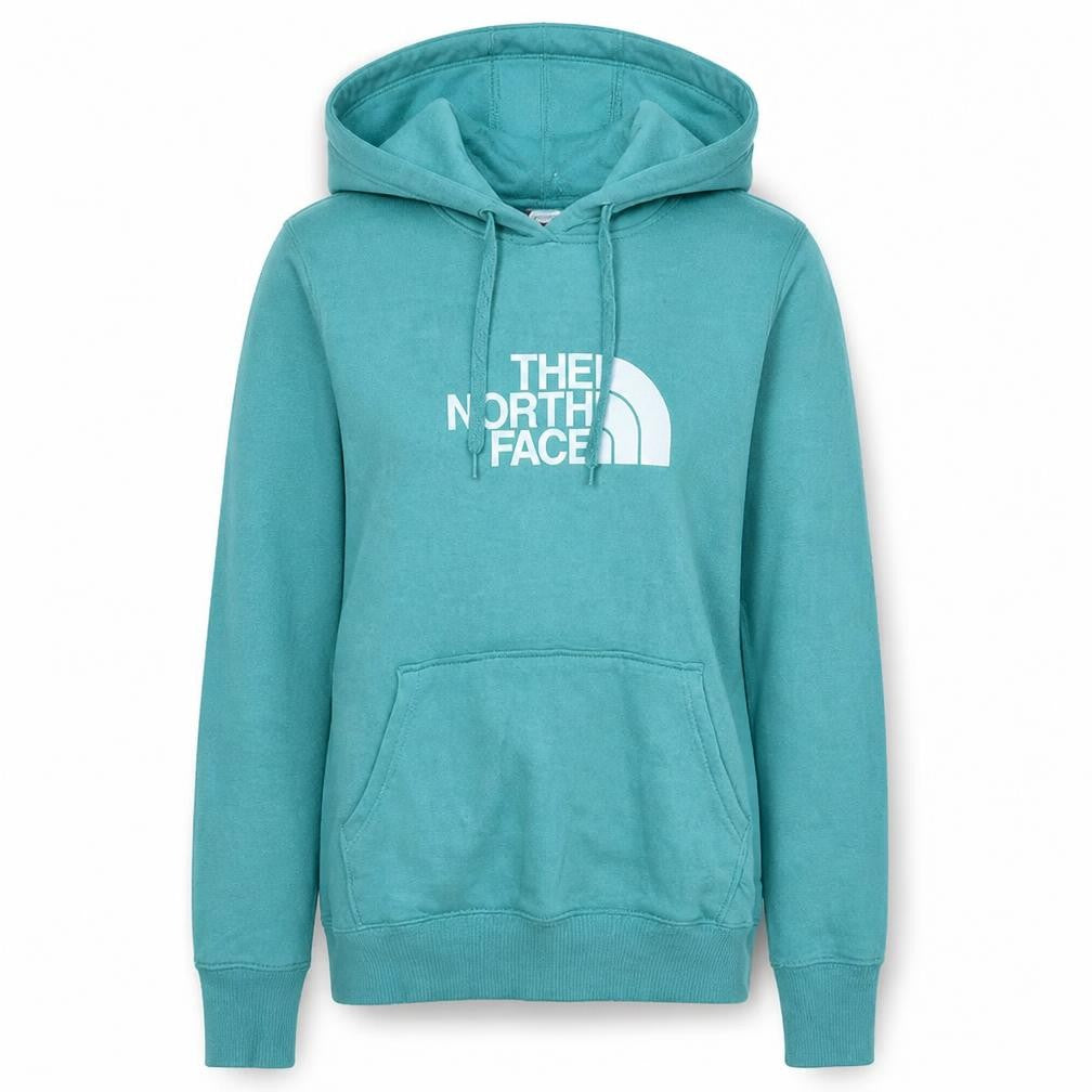 The North Face Womens Blue Pullover Hoodie Size S Cotton Sweatshirt