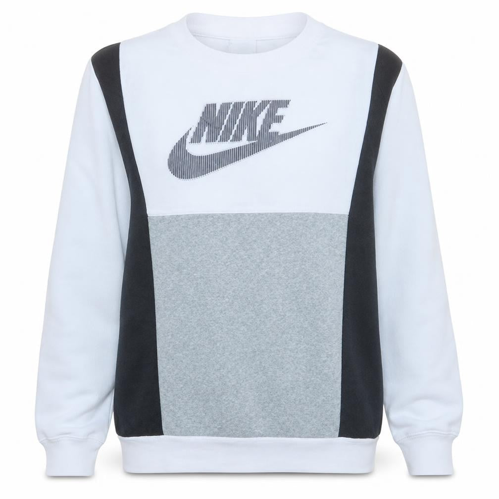 Nike Womens Grey White Colourblock Logo Sweatshirt Size M