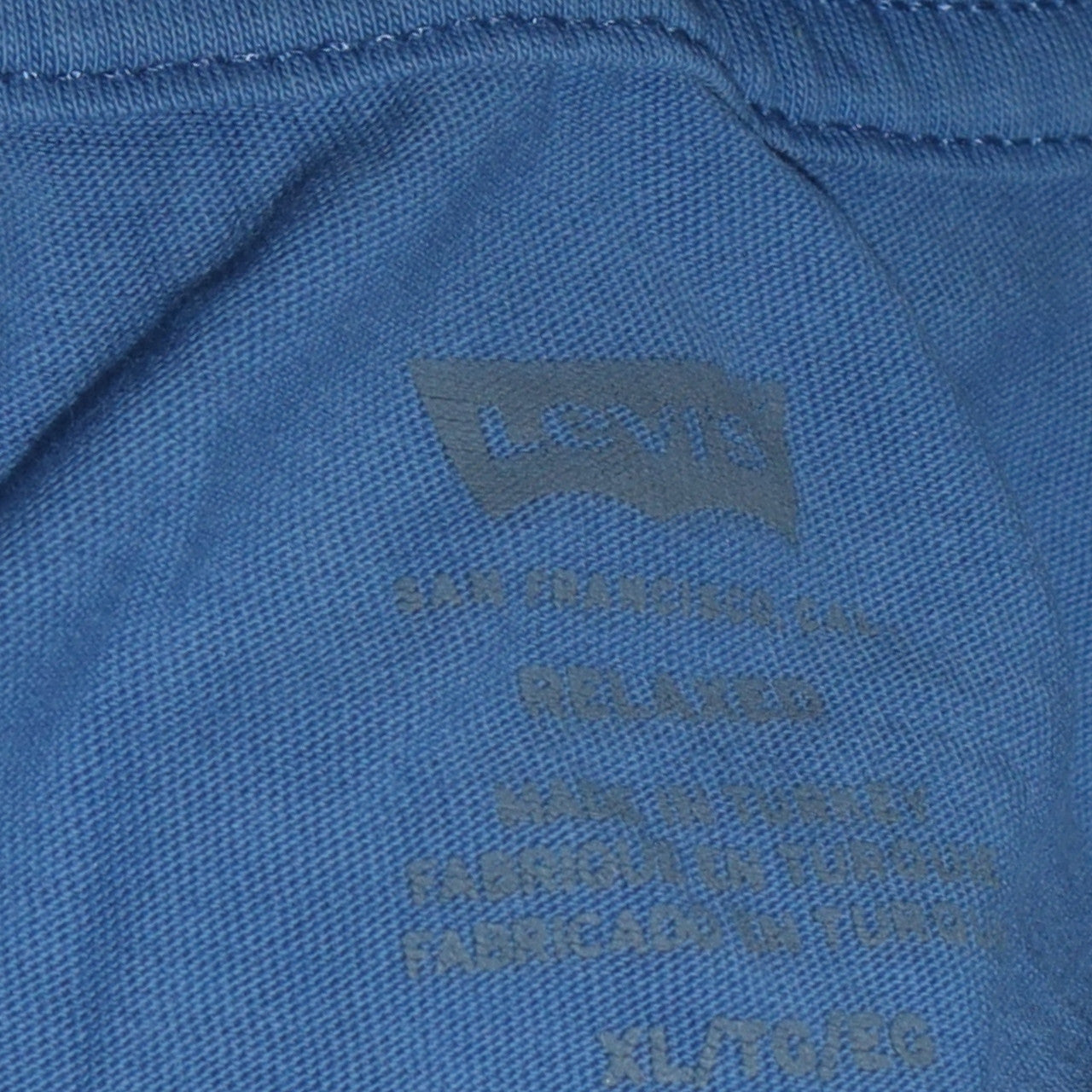 Levi's Men's Blue XL Relaxed Fit Logo Cotton T-Shirt