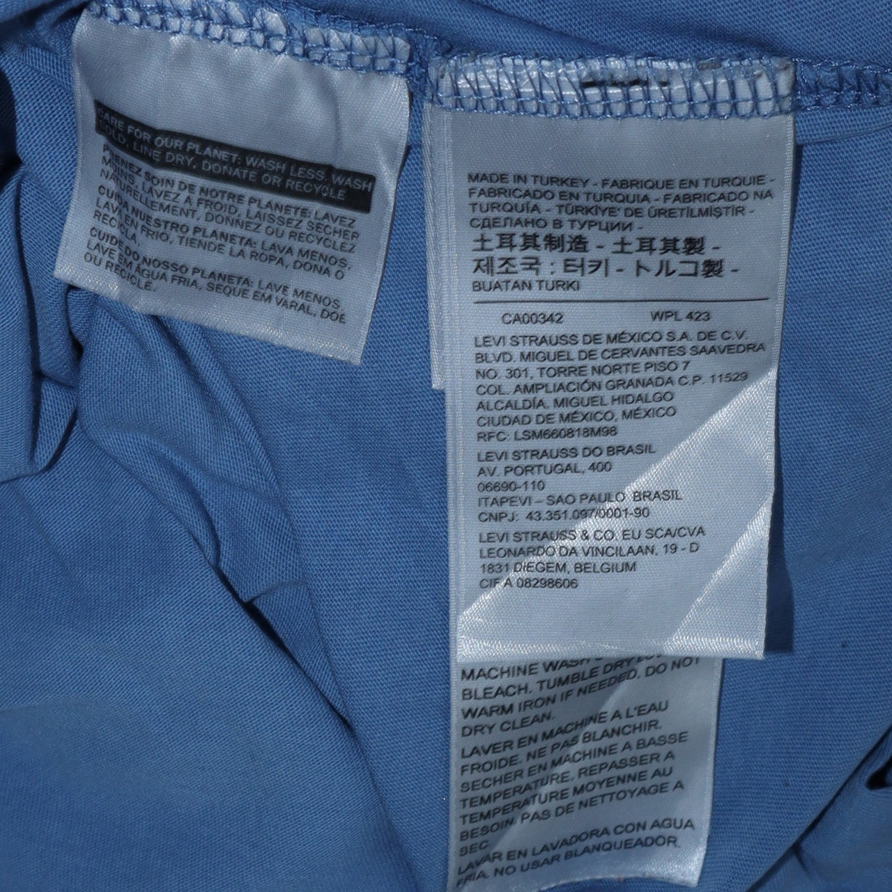Levi's Men's Blue XL Relaxed Fit Logo Cotton T-Shirt