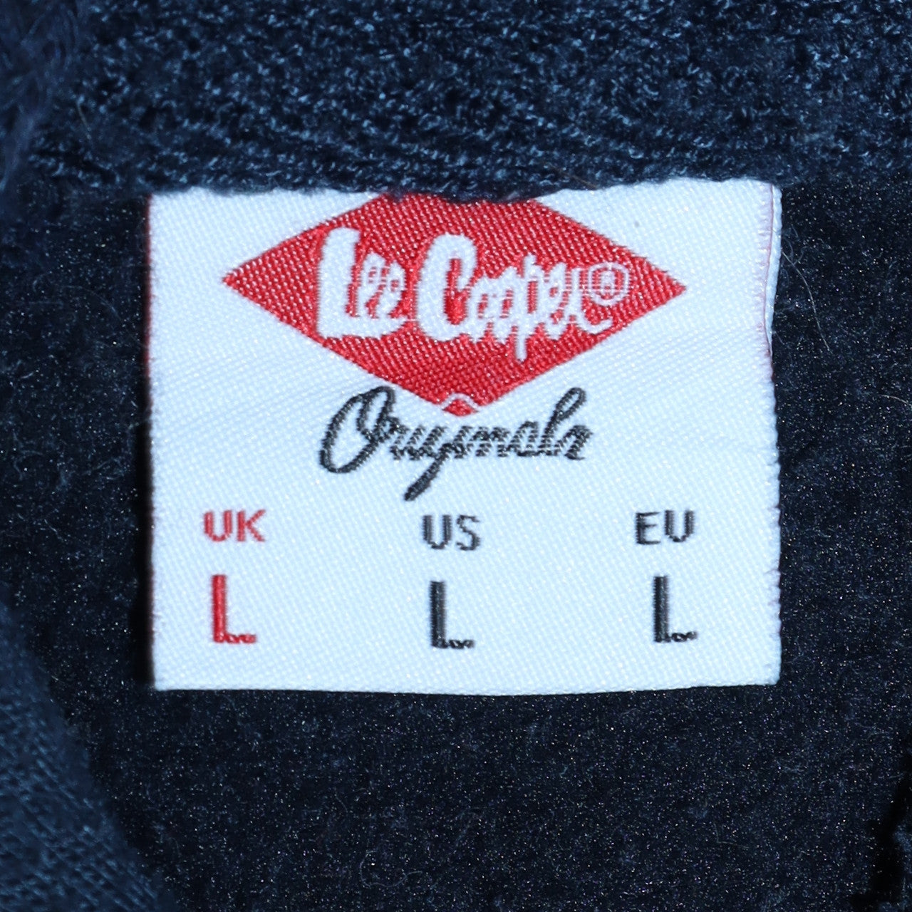 Lee Cooper Men's Blue Full Zip Hoodie Size L Regular Fit