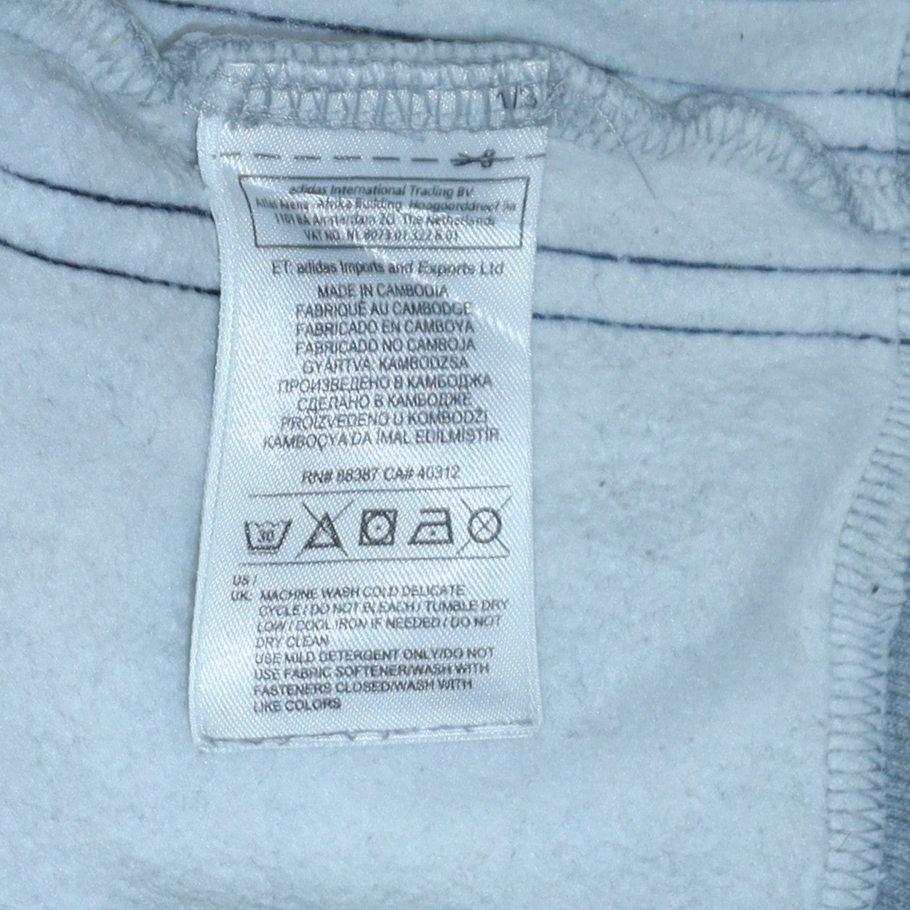 Adidas Men's Grey Full Zip Hoodie Sweatshirt Size M