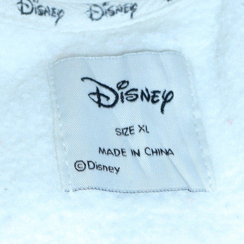 Disney Primark Women White XL 1/4 Zip Pullover Sweatshirt Mickey Mouse 1928
