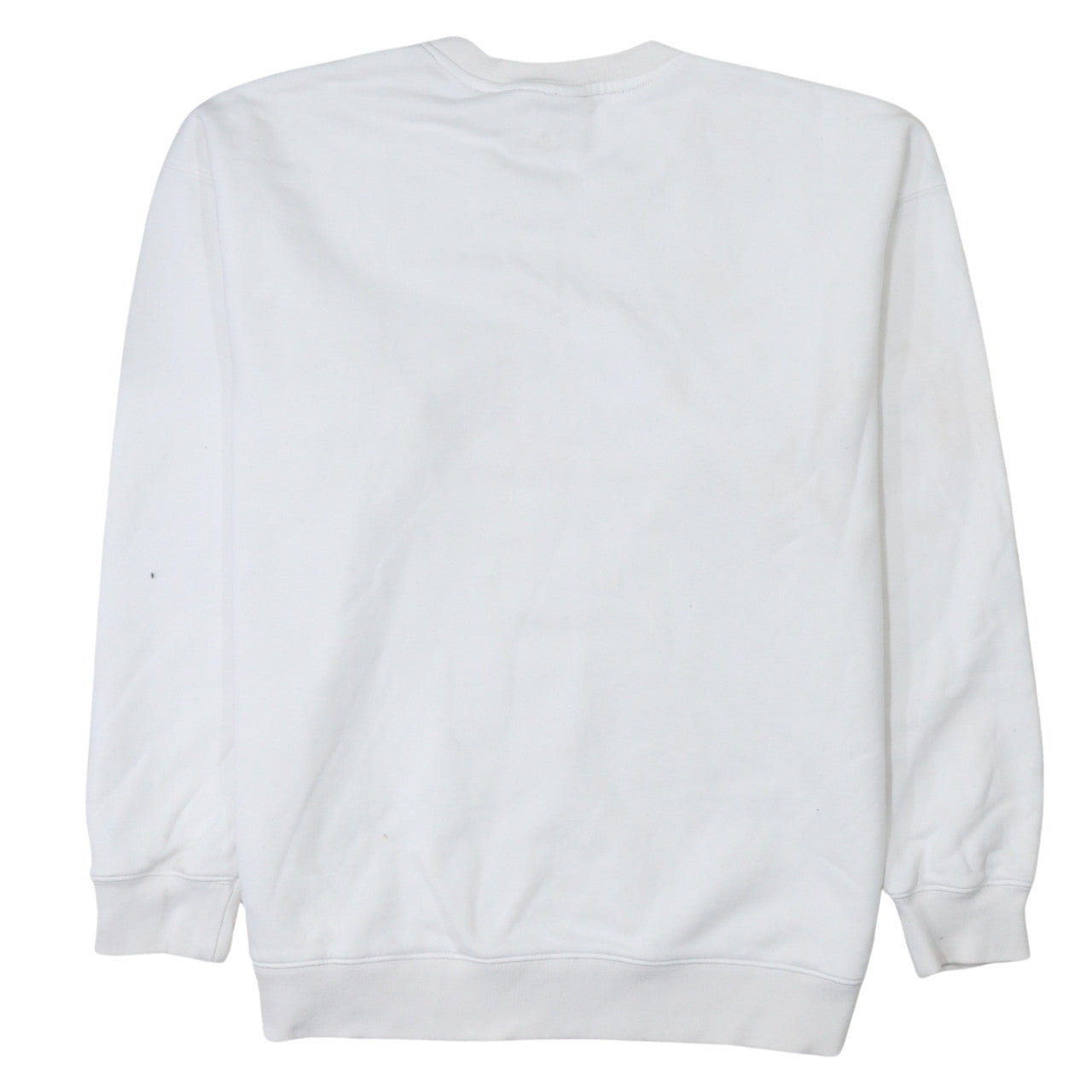 Adidas Women White Crew Neck Pullover Sweatshirt Size 10 Cotton Logo