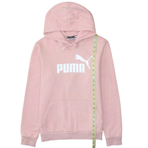 Puma Womens Pink Pullover Hoodie M Logo Hooded Sweatshirt