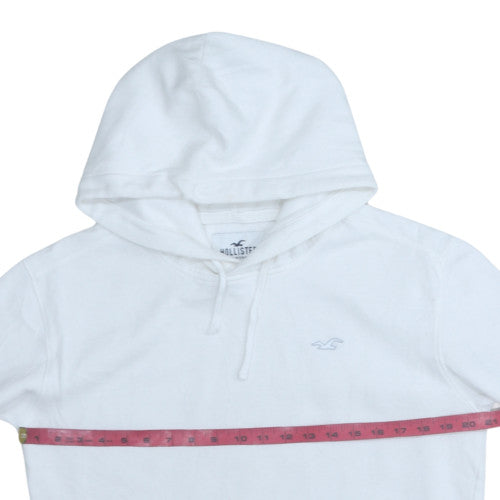 Hollister Women White Pullover Hoodie XS Cotton Casual