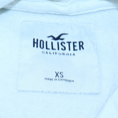 Hollister Women White Pullover Hoodie XS Cotton Casual