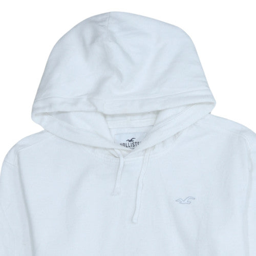 Hollister Women White Pullover Hoodie XS Cotton Casual