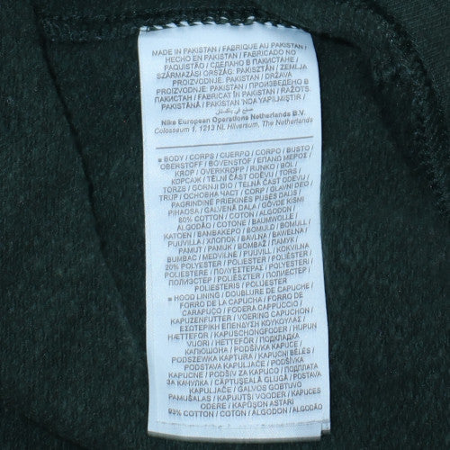 Nike Men's Green Pullover Hoodie L Regular Fit Fleece Sweatshirt