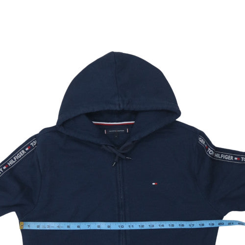 Tommy Hilfiger Men's Blue Full Zip Hoodie S Classic Logo Style