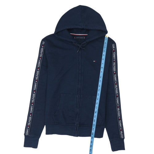 Tommy Hilfiger Men's Blue Full Zip Hoodie S Classic Logo Style